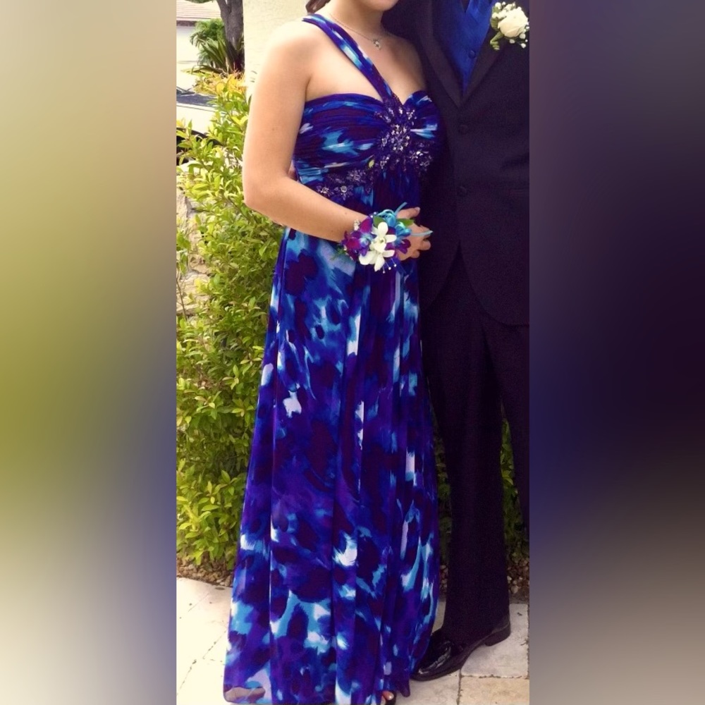 XSCAPE one shoulder full length dress 👗